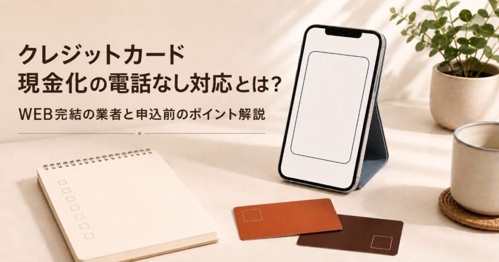 クレジットカード現金化の電話なし対応とは?WEB完結の業者と申込前のポイント解説